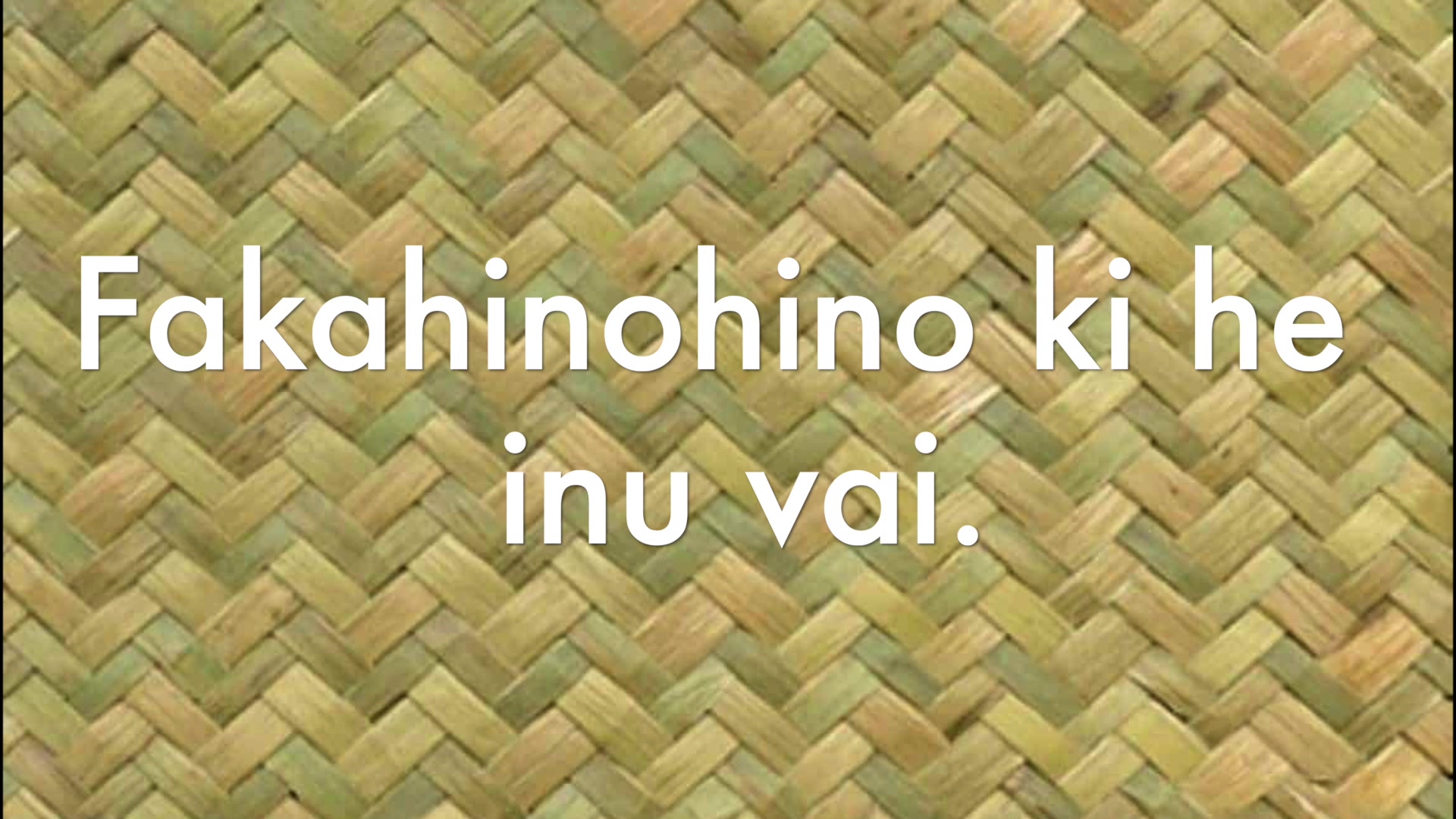 'Io ke hoko 'a e vai 'ata'ataa ko ho'o mo'ui'anga. Ko e taha ia ha ...