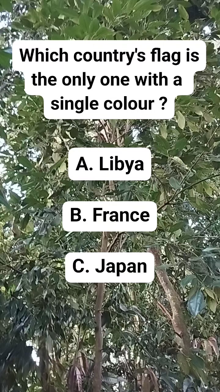 Which country's flag is the only one with a single colour? #brainteaser ...