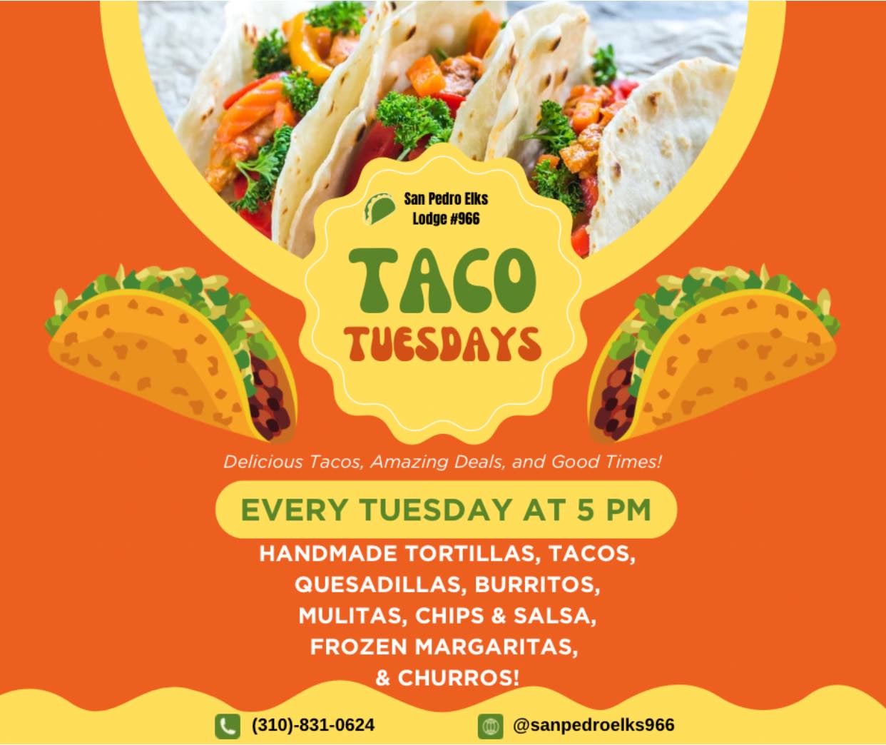 🌮🎉 TACO TUESDAY IS ON THE MENU TONIGHT! 🍹🔥 📅 Tuesday, June 10 | 🕔 ...