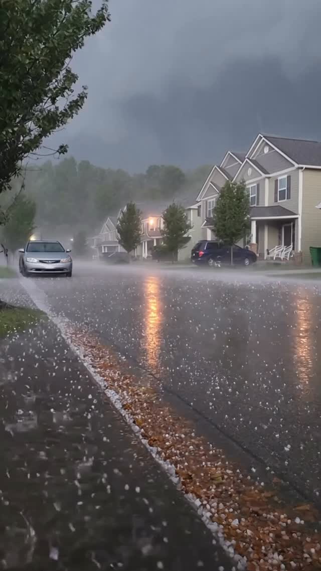 Porch rain with wind rushing and thunder rolling—nature putting on a ...