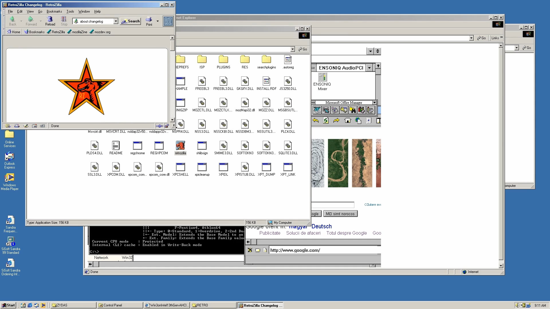 Going online with Windows 95 using RetroZilla 2.3 - essentially