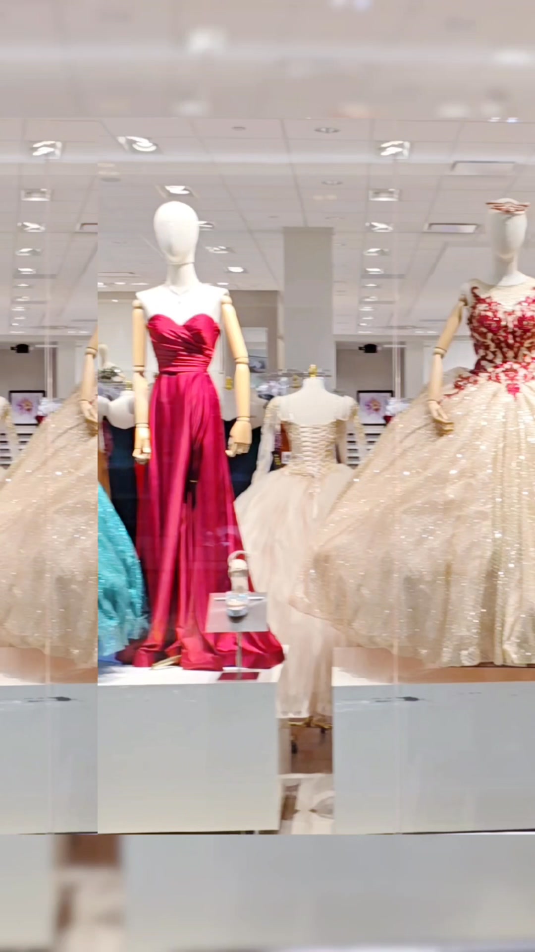 christmas ball dresses 💃 These gowns are giving ‘I need a magical event ASAP.’ The red one is calling my name!🎄 | Gwendolen Oliveri Dupuis Deedra White Sequin Beaded Check the care label cf-color-light-blue Color:Navy Boho