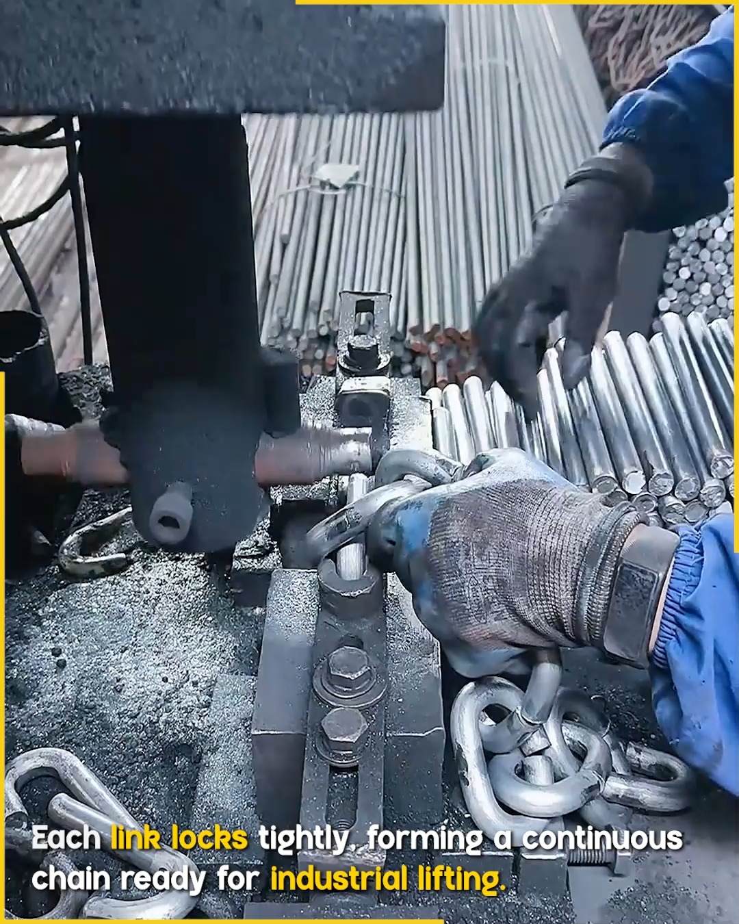 Forging Hot Chains from Steel Rods. #ChainForging #ToolWork | Fun club ...