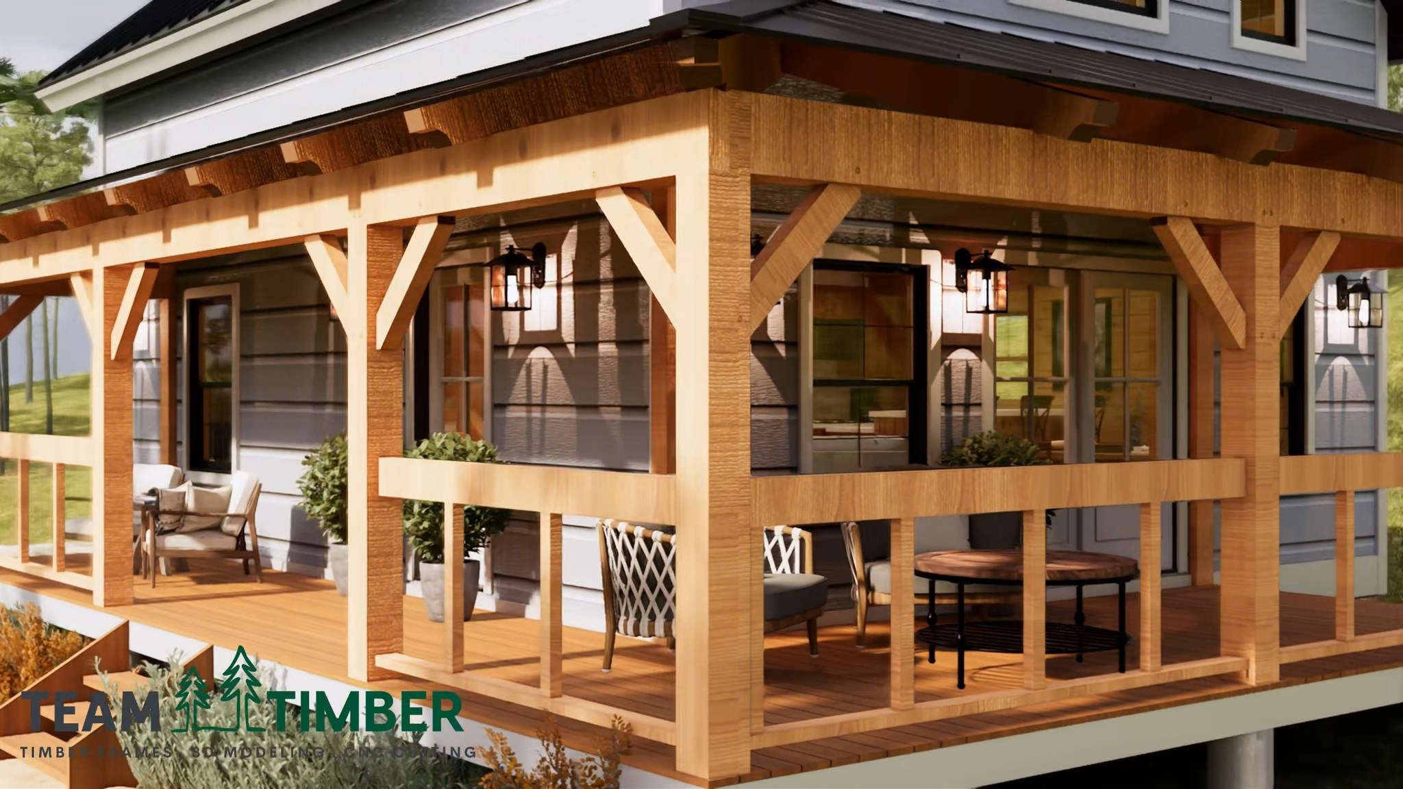 Timeless cabin with two covered porches 😍 | Mountain Cabins