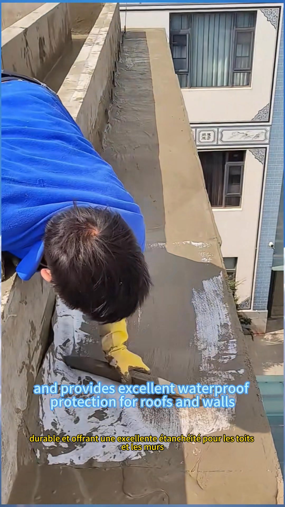 On the rooftop today, our worker is installing Polyethylene ...