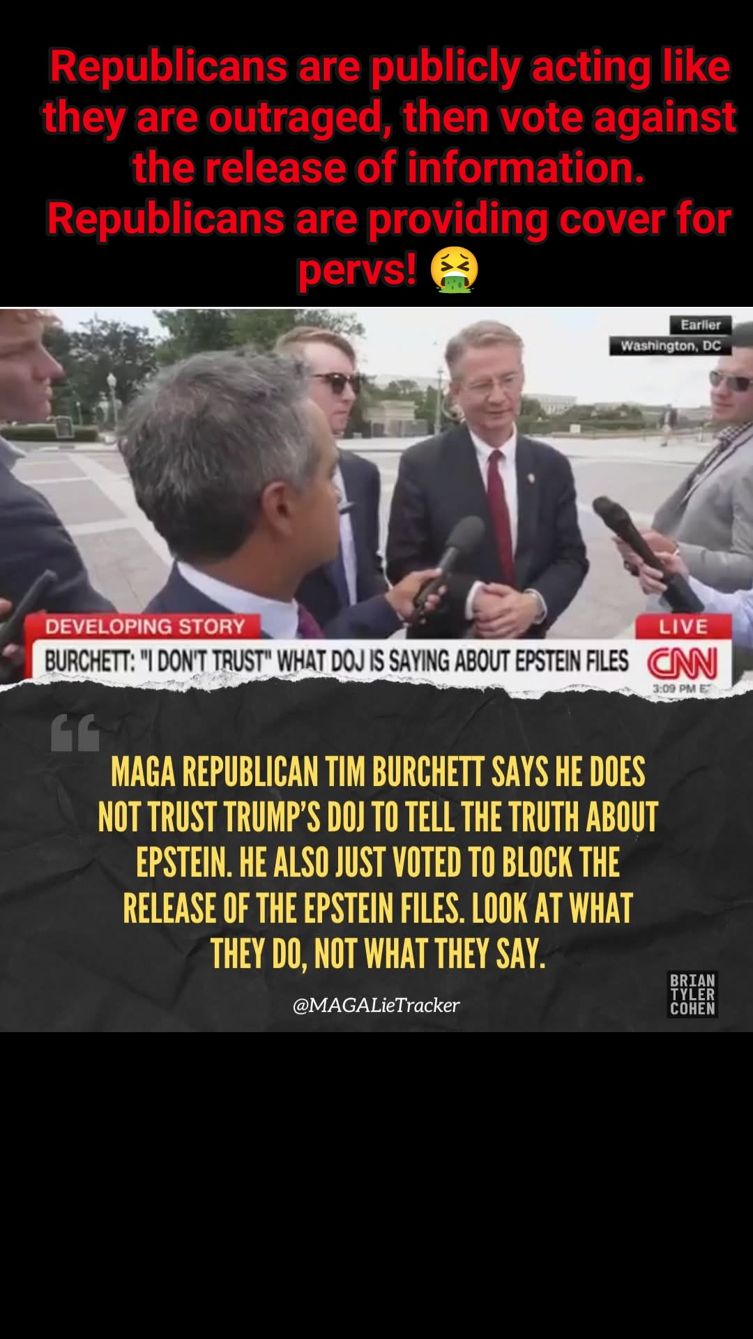 Republicans are publicly acting like they are outraged, then vote ...