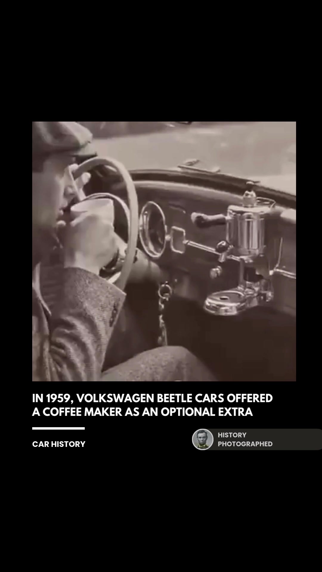 In 1959, Volkswagen offered a built-in coffee maker as an optional ...