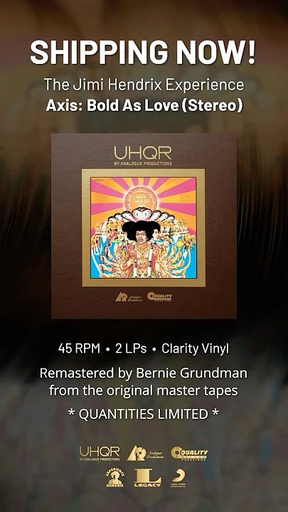The new 45RPM, 200-Gram UHQR Clarity Vinyl releases of AXIS: BOLD