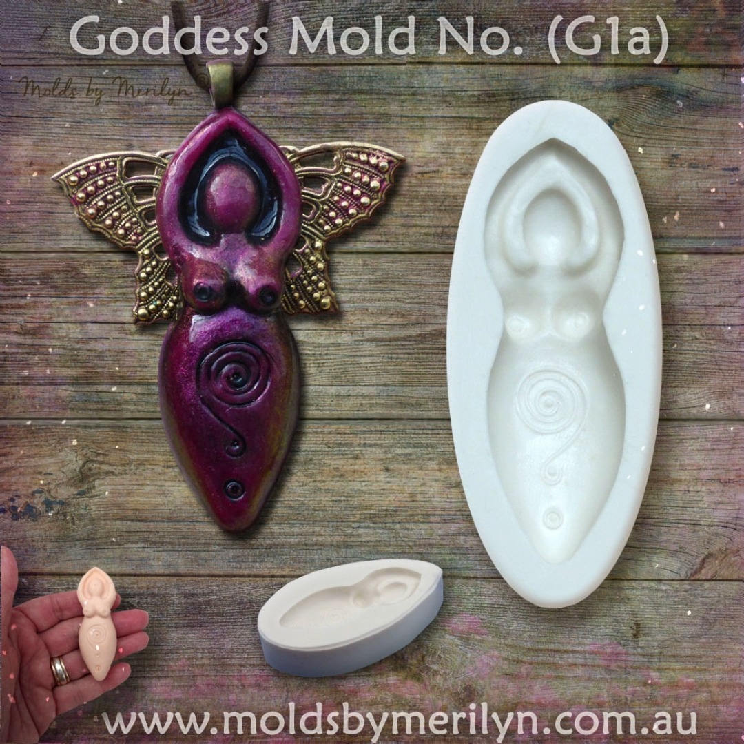 Dancer Goddess Silicone Mold – For Polymer Clay, Epoxy Resin, Plaster DIY Crafts & Jewelry Making