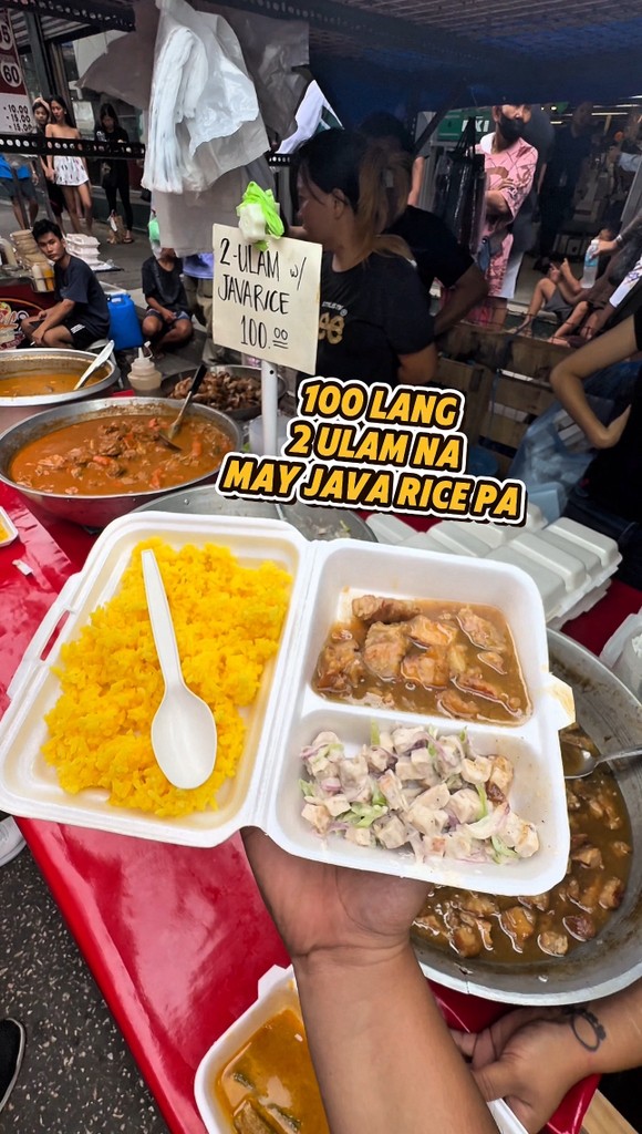 ₱100 lang may 2 ulam na may java rice pa dito sa karinderya ni boss ...