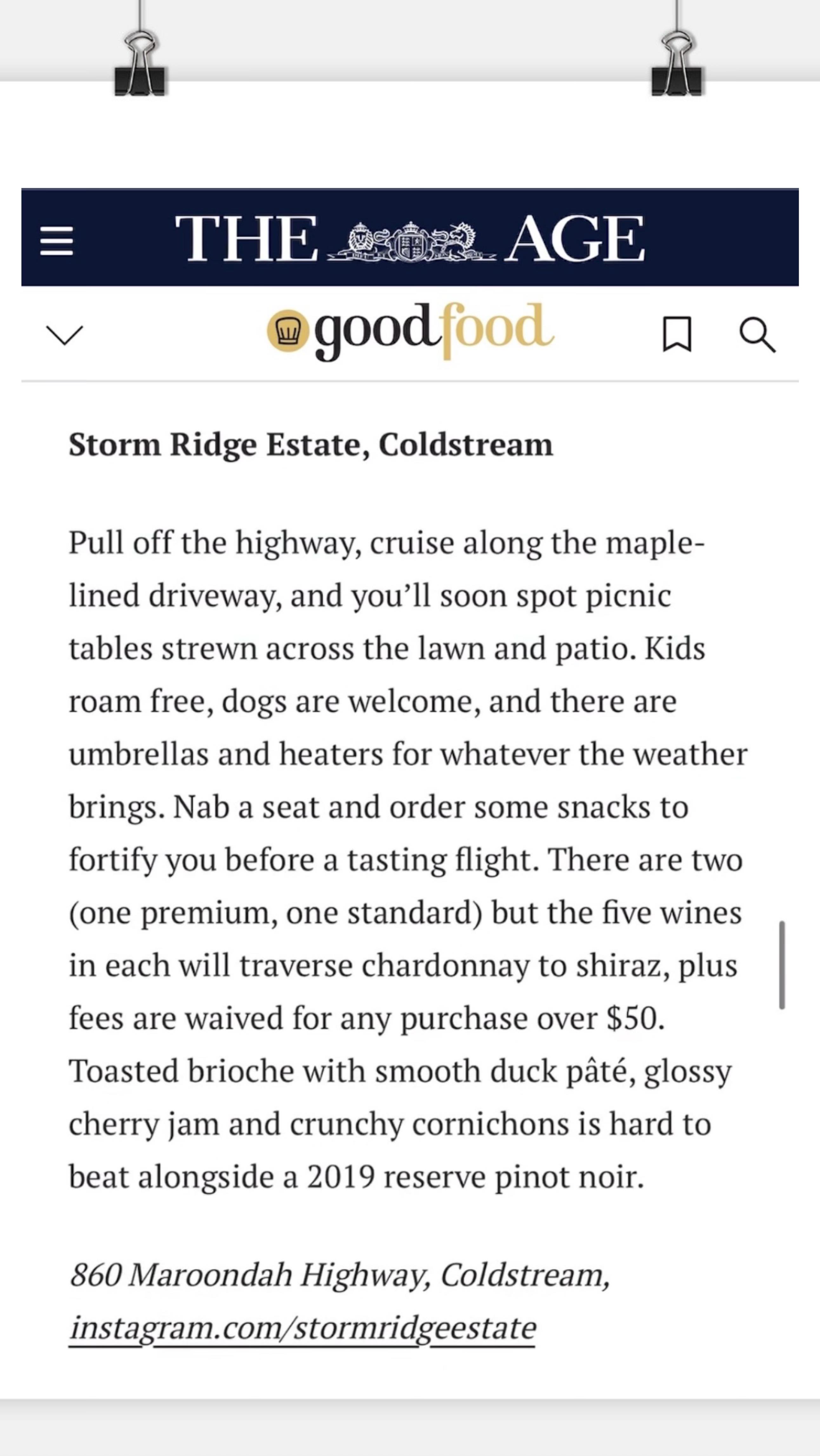 We’re so proud to share that @stormridgeestate has been featured in The ...