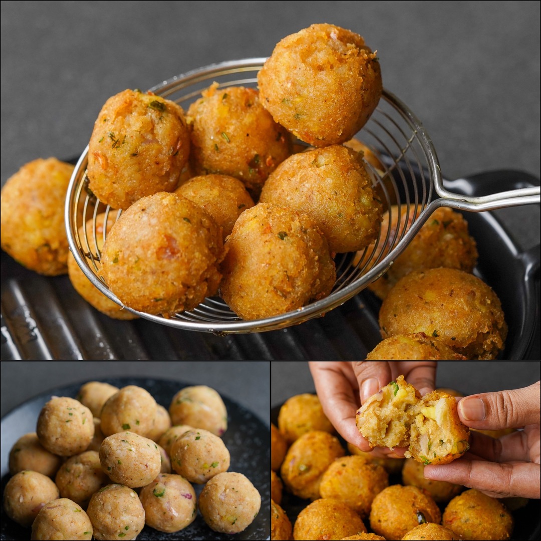 Crispy Poha Potato Ball Recipe | Delicious Flatten Rice Aloo Snacks ...