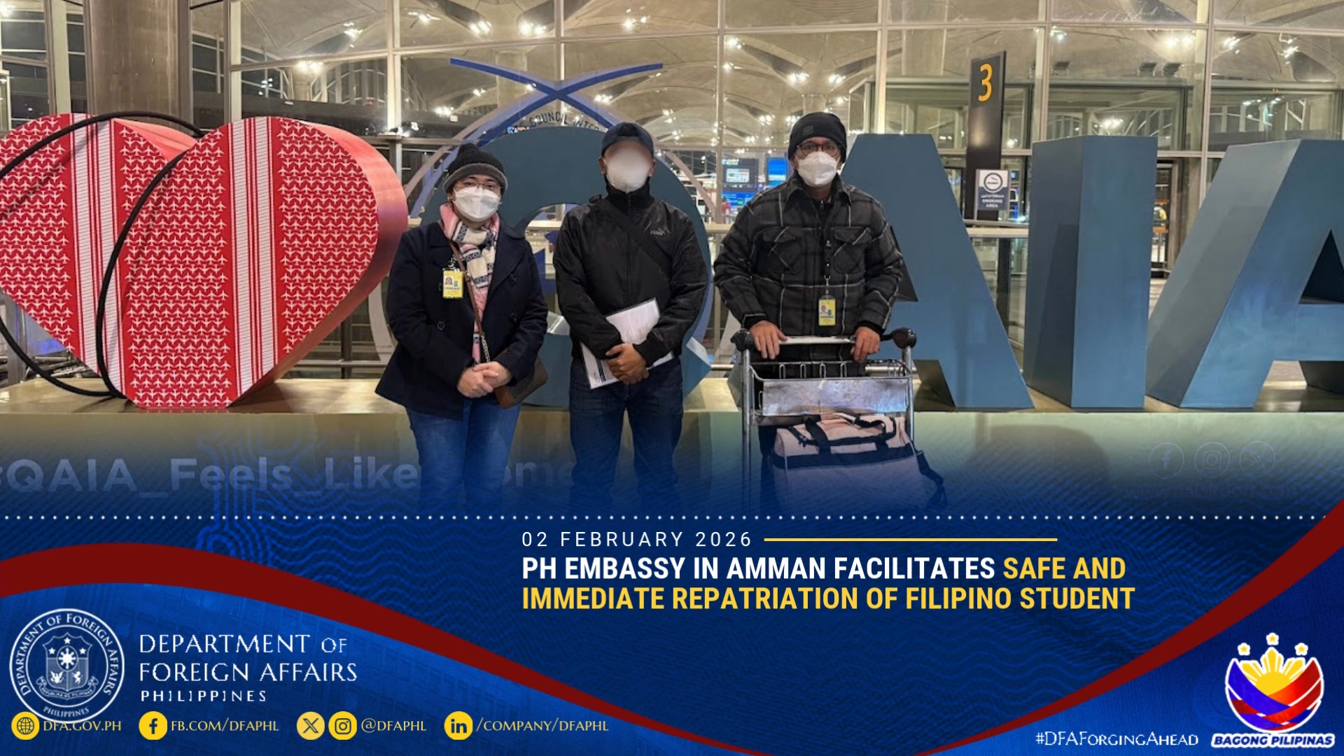 The Philippine Embassy in Jordan, in coordination with the Department ...