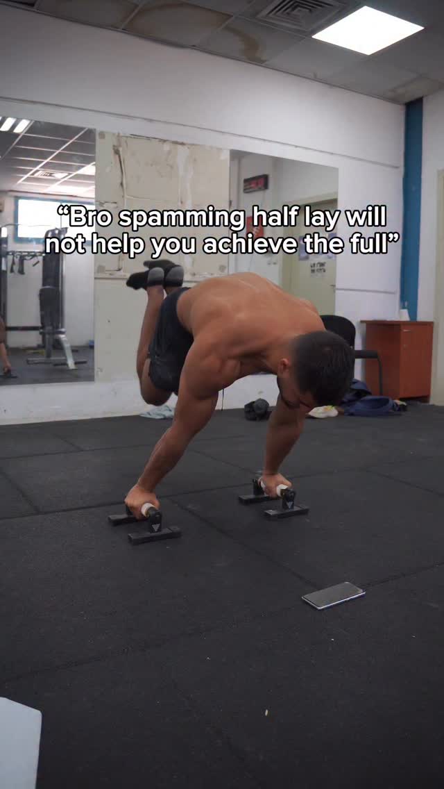 Spamming half lays is a cheat code😉📈 | Tomer Berger | Calisthenics ...