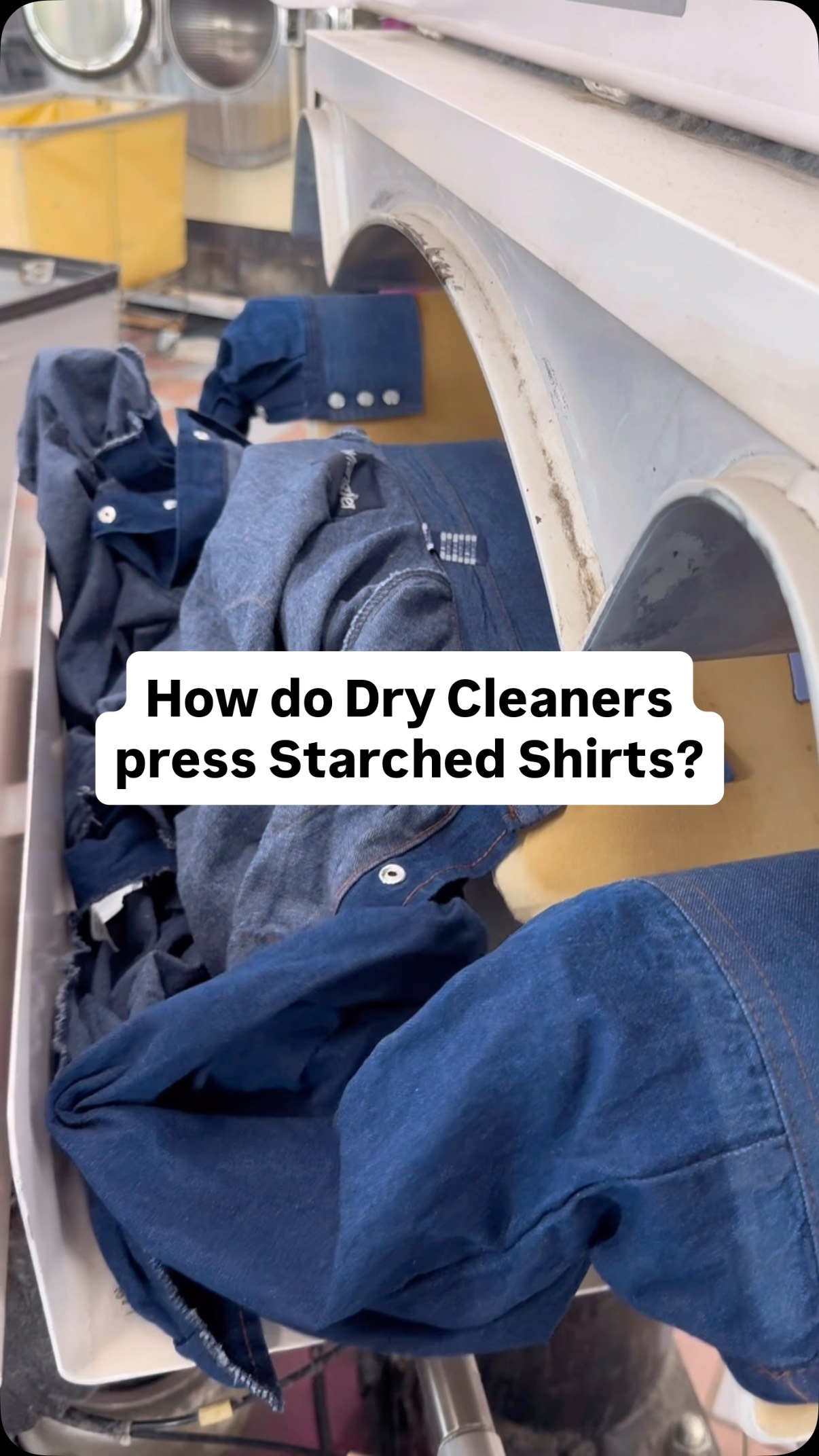 How do Dry Cleaners press Starched Shirts? #drycleaning #starch #howto ...