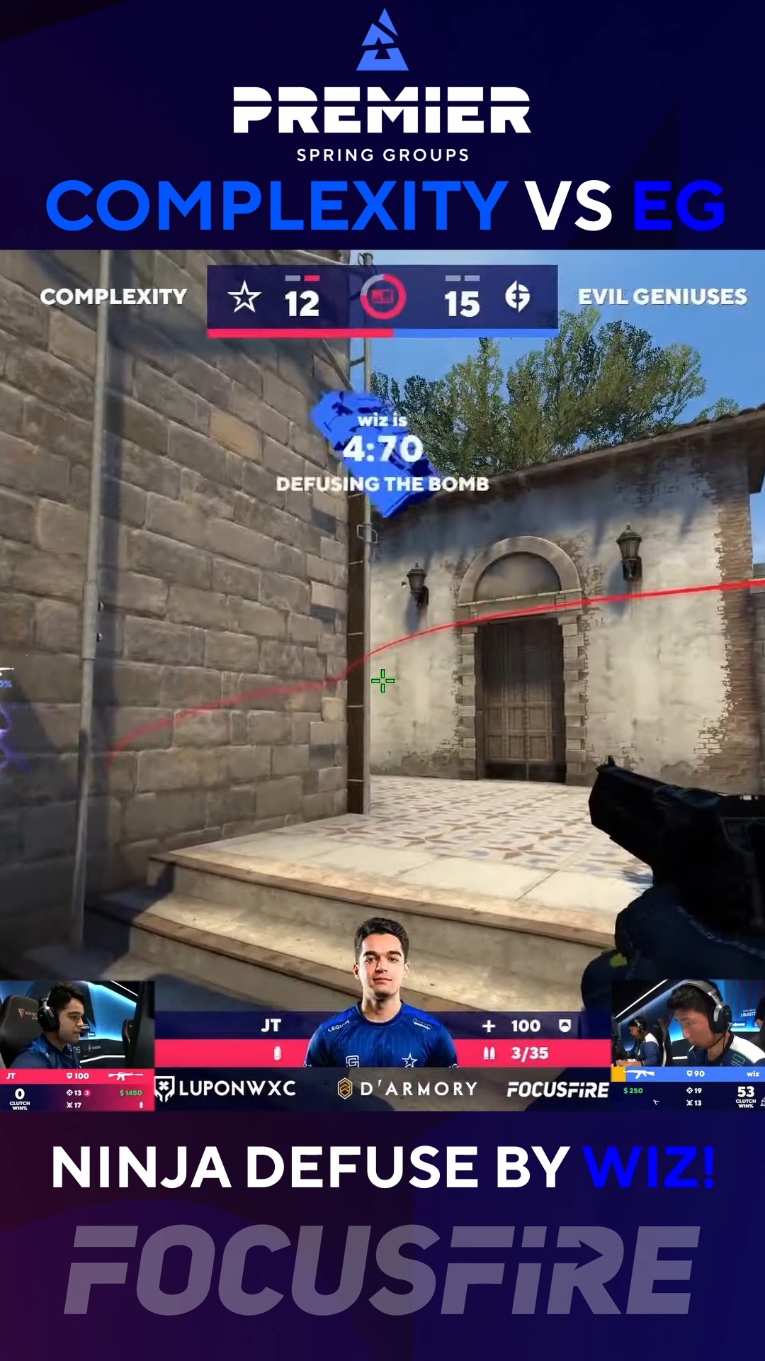 Ninja defuse by wiz! #csgo #csgoclips #csgomoments #huNter #g2 #navi # ...