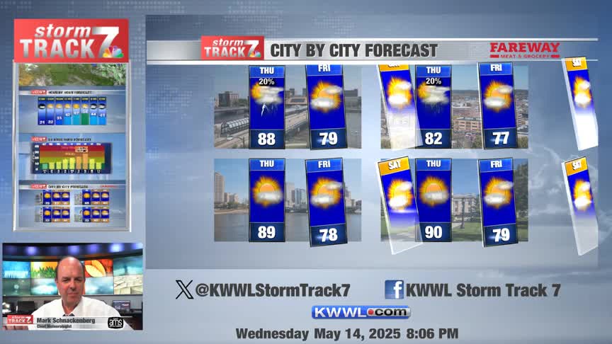Warm and windy tomorrow with a small chance for a storm. https://kwwl ...