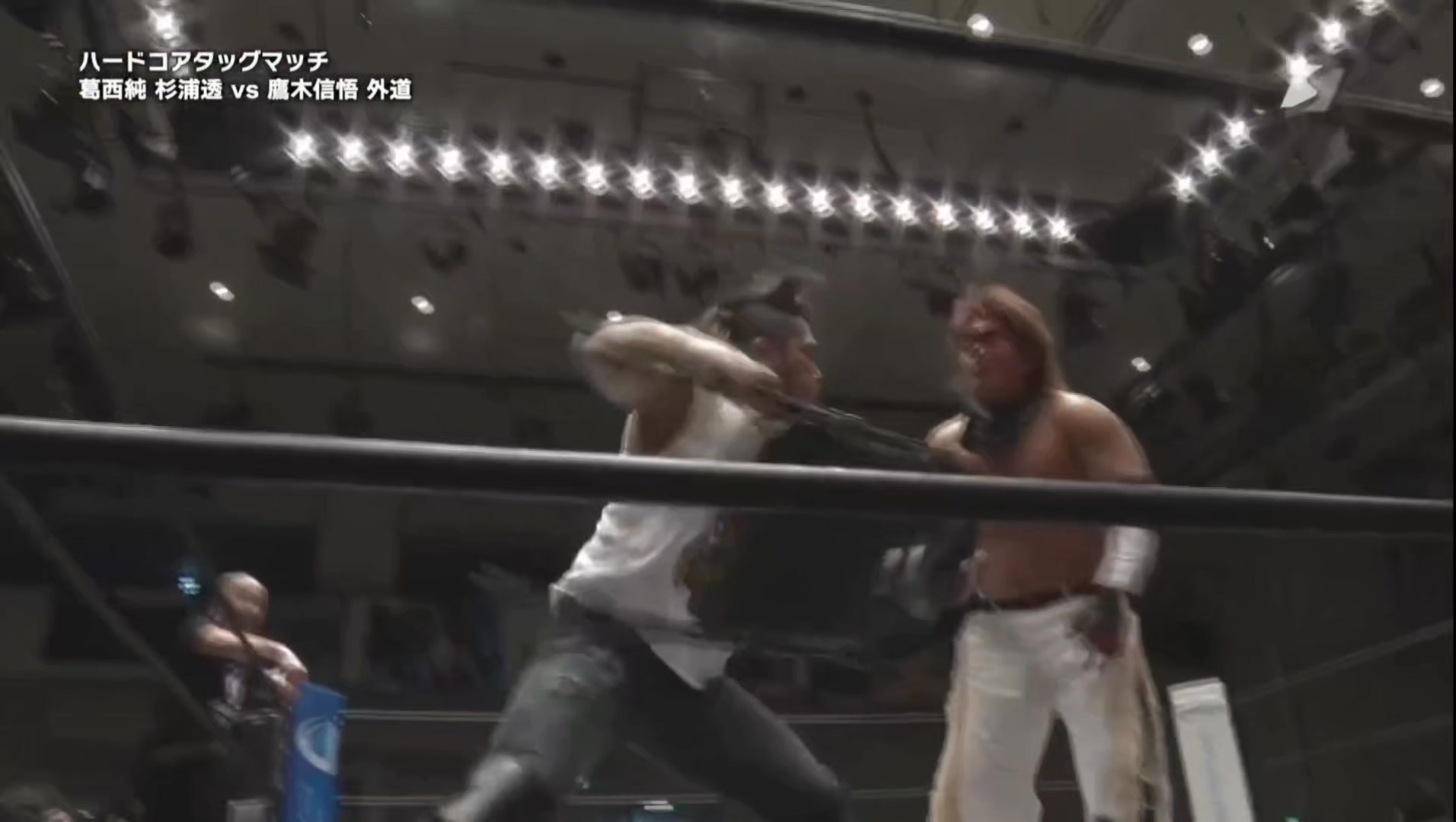 A bloodied, intense and brutal match at #freedom 's Blood X'mas