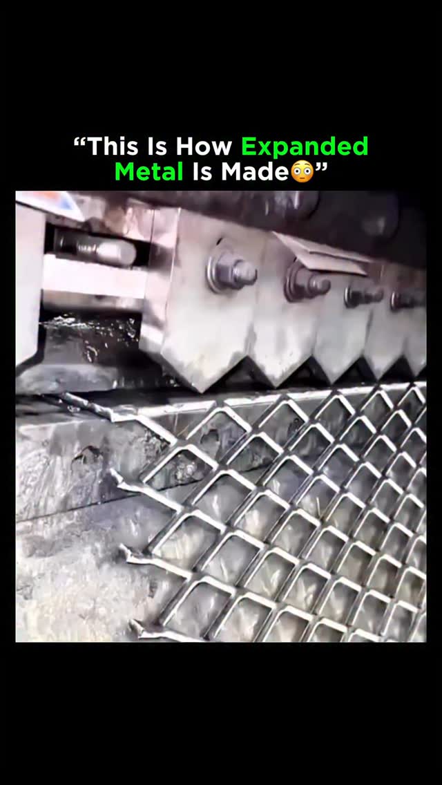 Expanded metal is made by a mechanical process that involves ...