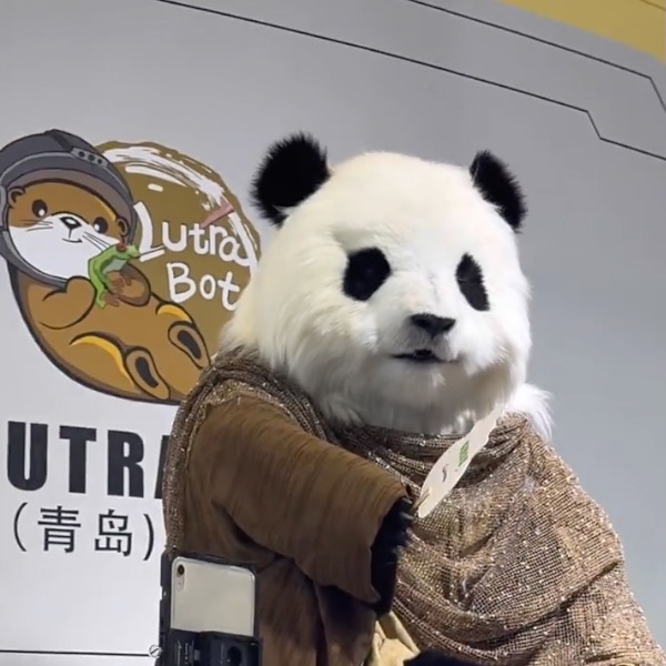 Not AI — it's an ultra-realistic robotic panda! Too cute to be