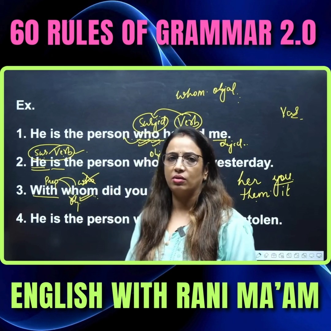 60 Important Rules Of Grammar || Part - 1 || English With Rani Ma'am # ...