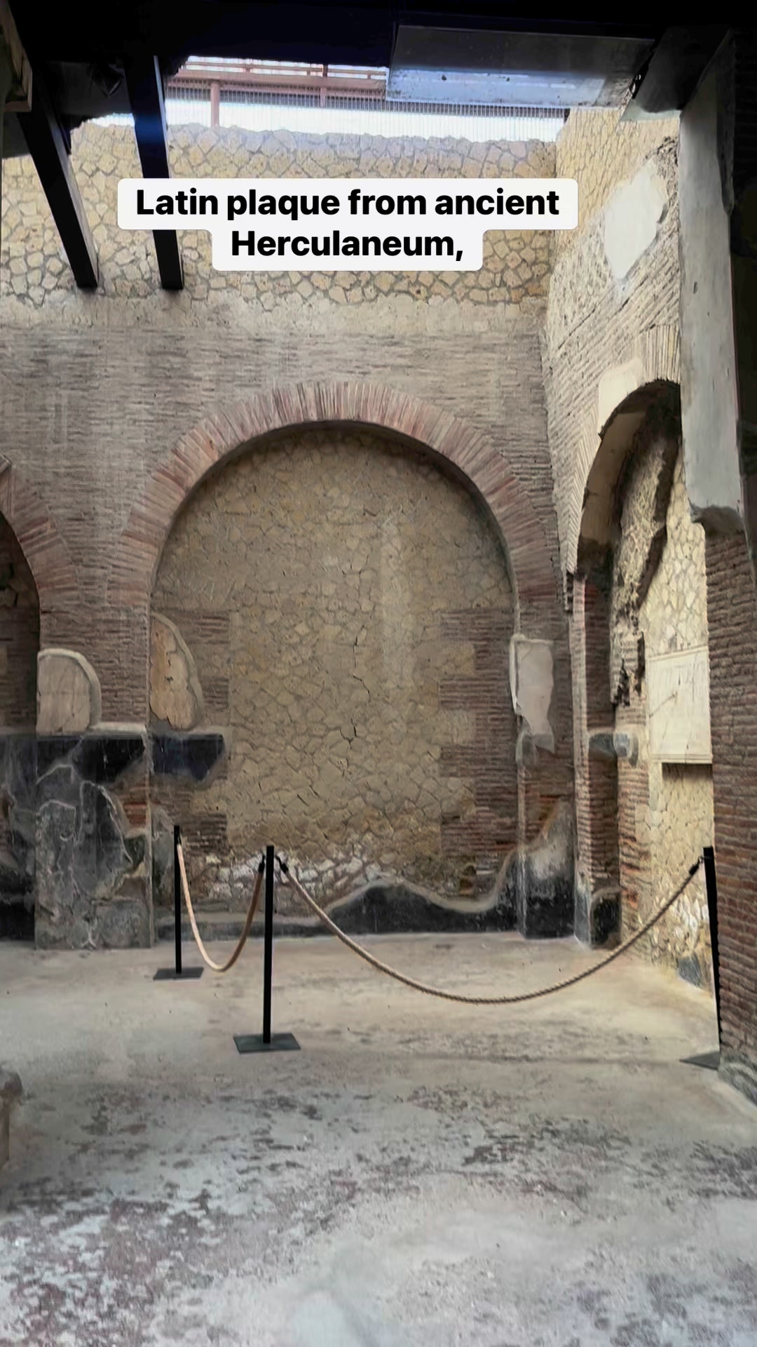 A Latin plaque from ancient Herculaneum, dedicated to Augustus, was ...