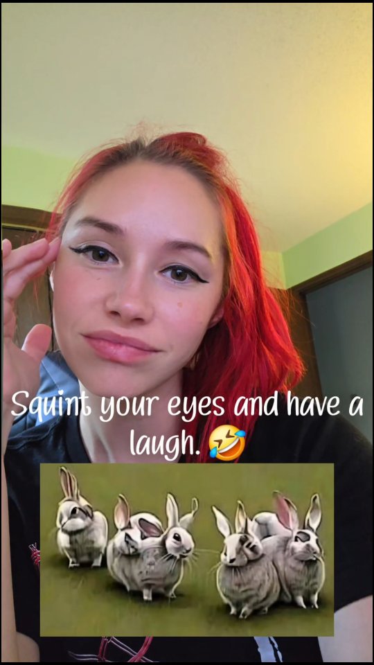 It’s all smiles and bunny love… until you squint 🐰😇💅 Just a girl, her ...