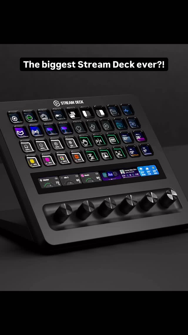 Stream Deck + XL brings bigger control: ⏹️ 36 customizable keys