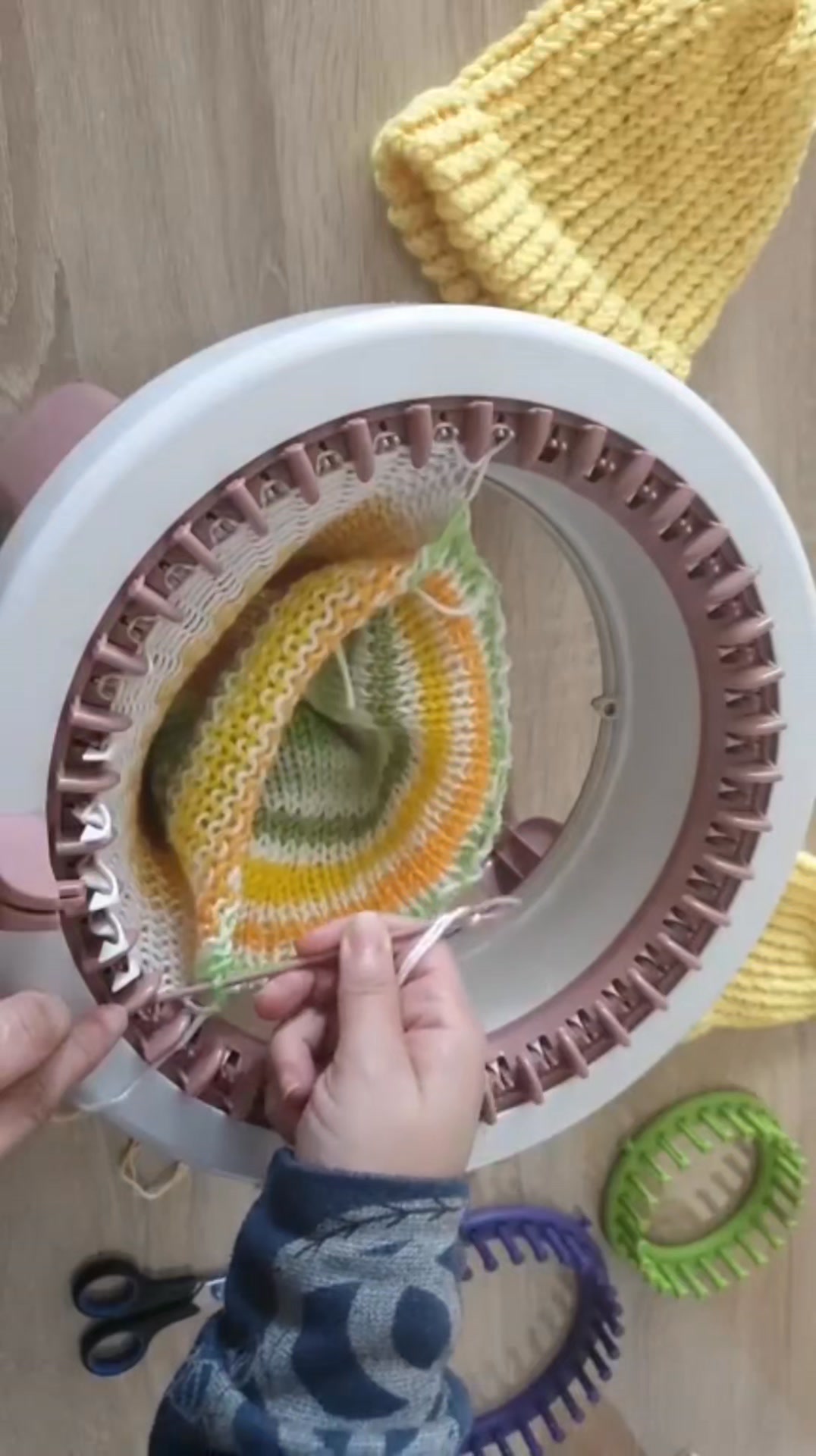Machine sentro Knitting loom for beginners step by step #knitting # ...