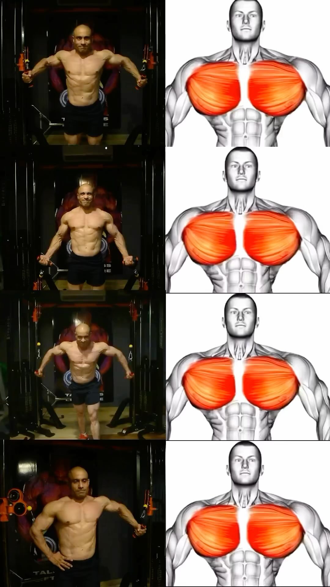 More chest pump exercises with this set using cables. #chestdayworkout ...