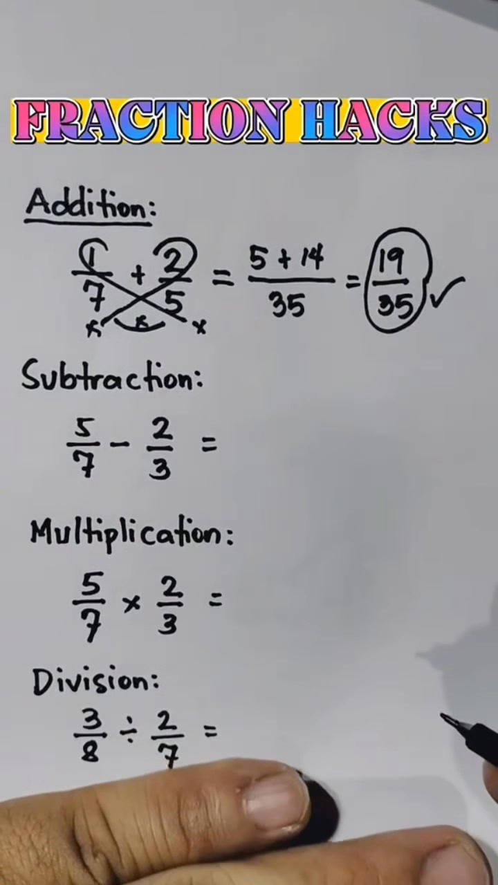 Fraction Hacks that You need To Know! #mathematicstutorial #mathhack ...
