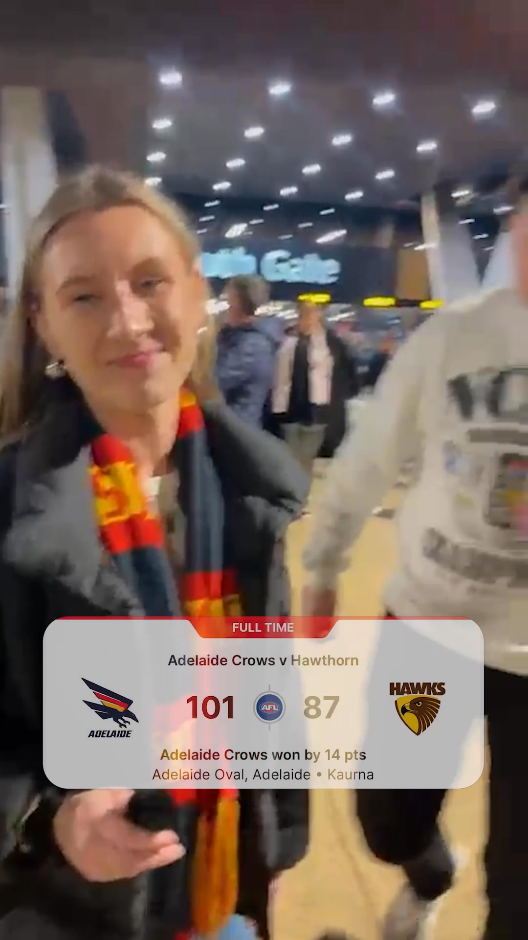 Home deck, BIG win 😍 In a genuine eight-point game, Adelaide stormed ...