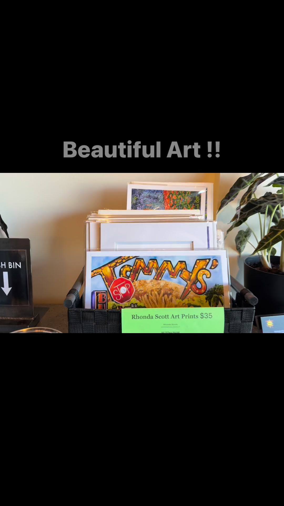 My beautiful artwork is on display at the Kaladi Title Wave location ...