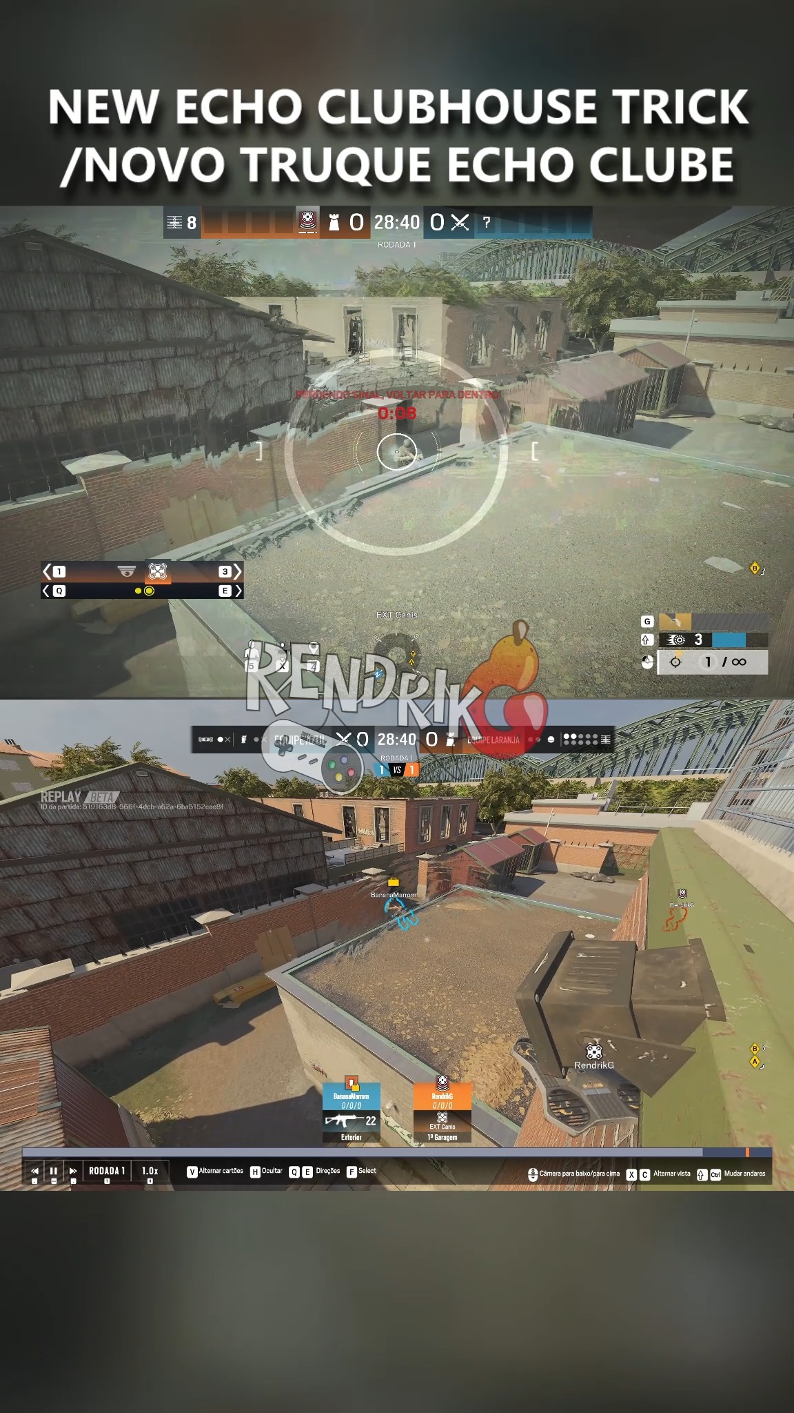 NEW ECHO CLUBHOUSE TRICK / NOVO TRUQUE ECHO CLUBE #rainbowsixsiege # ...