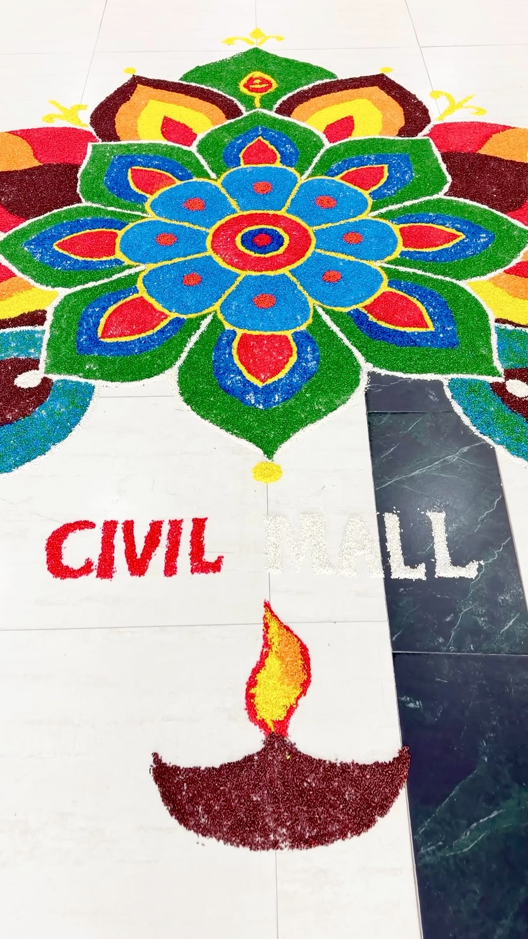 Tihar vibes loading... Rangoli done! Wishing you all a very colorful ...