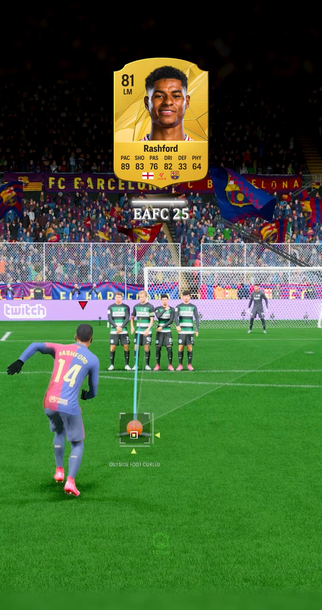 Rashford Knuckle Ball Freekick Evolution 📈 #fifa #fc25 #eafc25 # ...