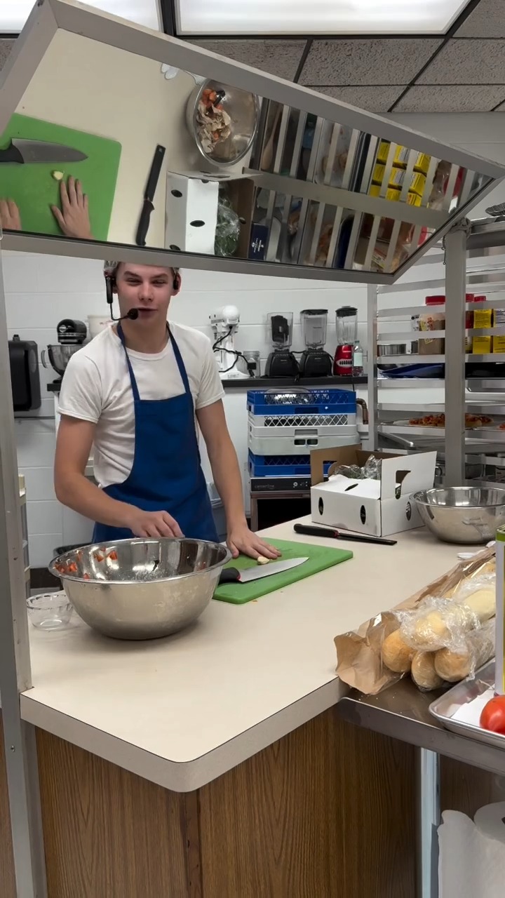 When the student (almost) becomes the teacher... Chef Jake at Simsbury ...