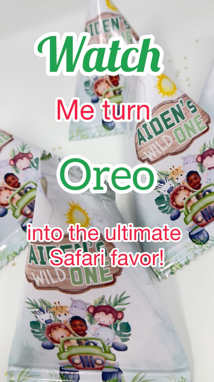 🦁 Custom Safari Oreo Pyramid 🦒 Perfect for jungle-themed parties! DM to ...