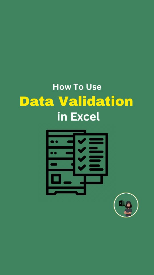 How To Use Data Validation in Excel💯 📩 Save this for later so you don't ...