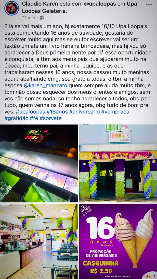 Upa Loopas Gelateria | Leme SP