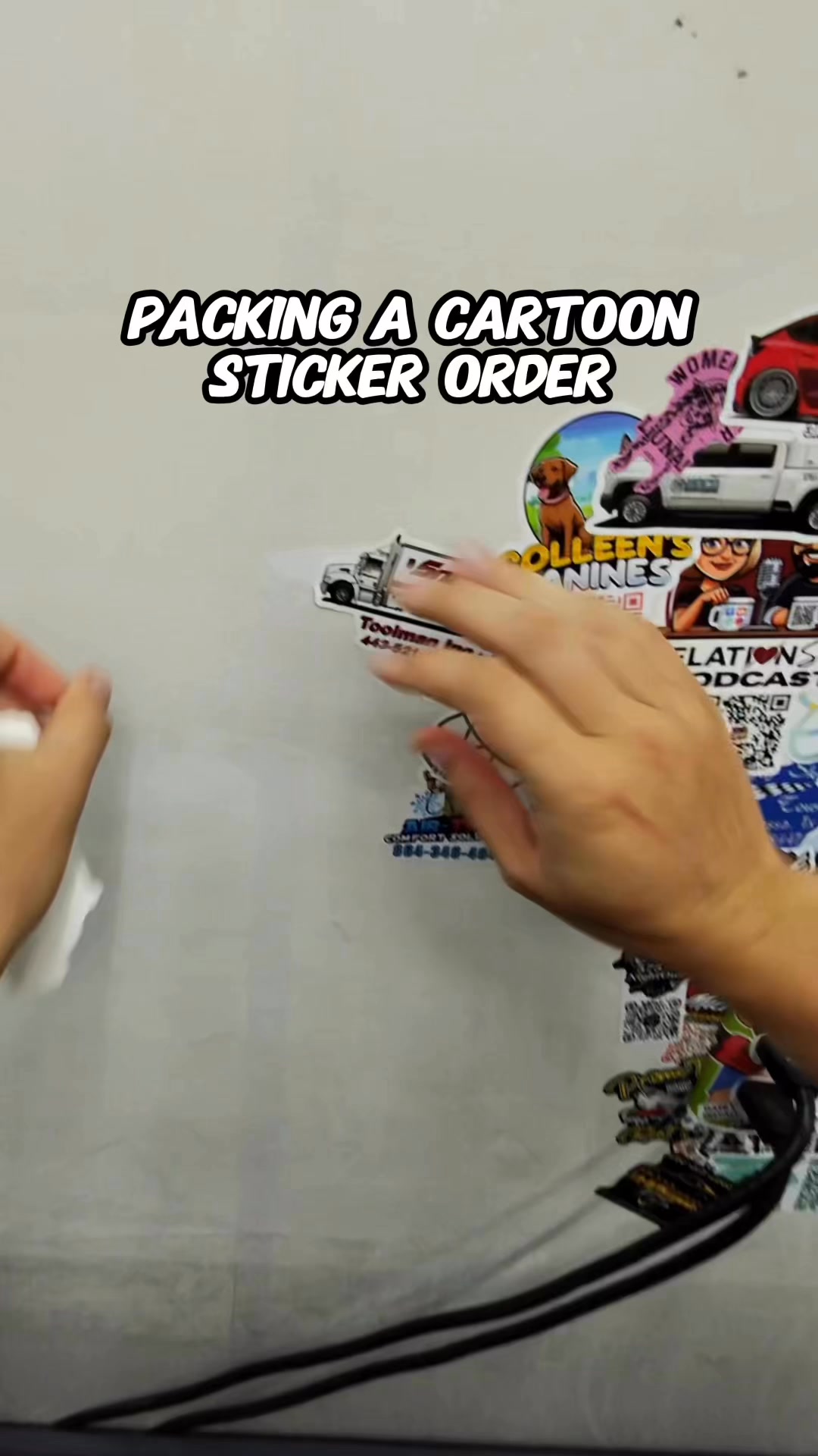 Packing a custom sticker order #pov | AADesigns.co | Facebook