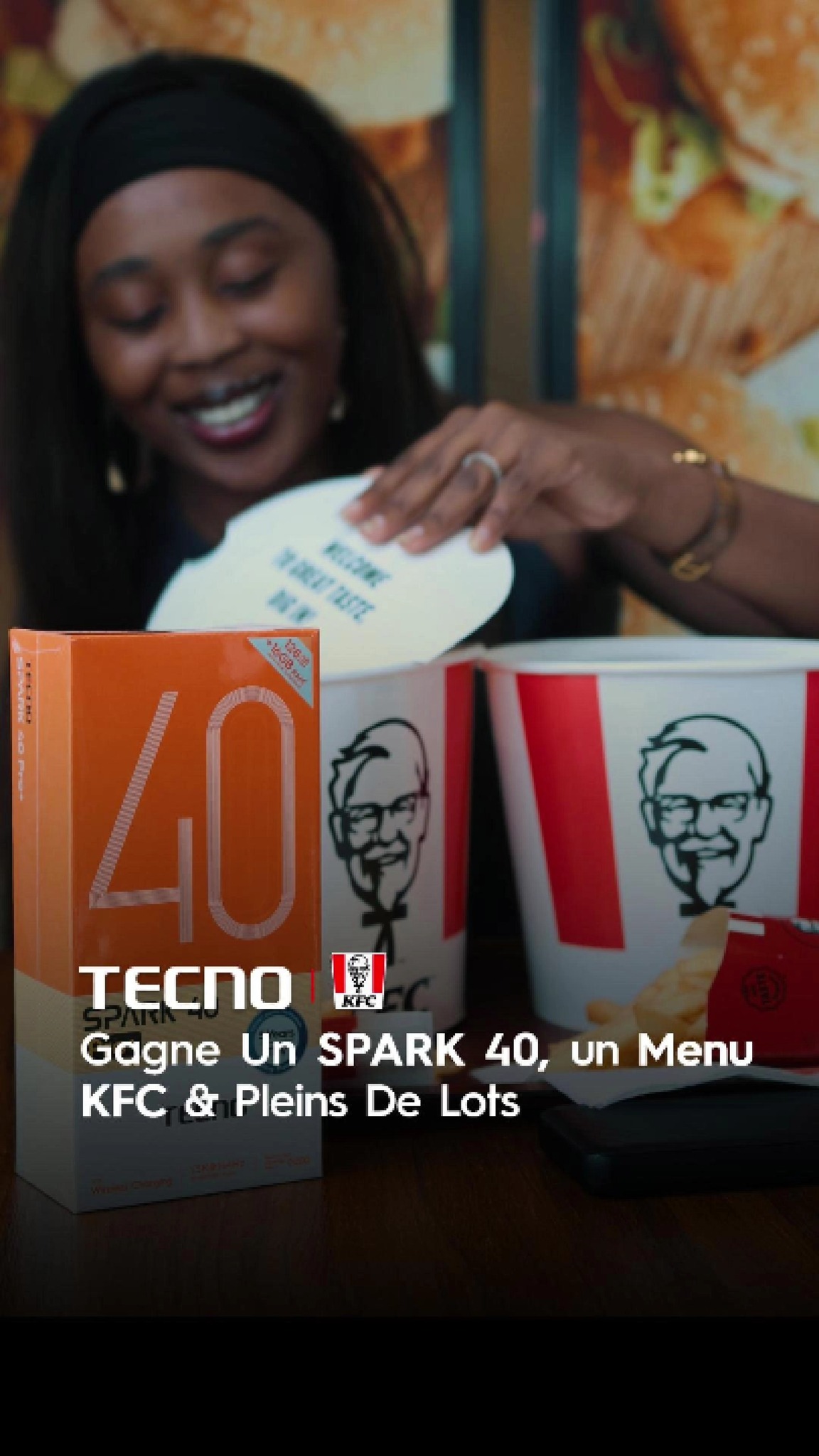 SPARK 40, menu KFC, écouteurs Buds 4 Air, Powerbank, Tablette MegaPad ...