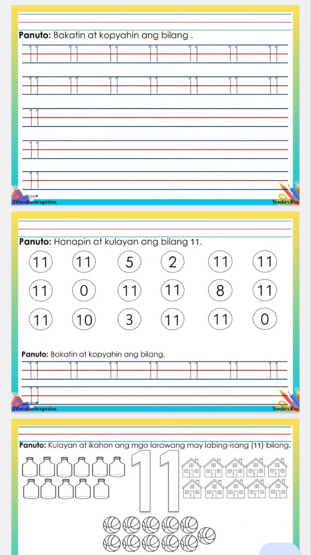 LABING-ISA WORKSHEETS #MATATAGCurriculum #KindergartenReady # ...