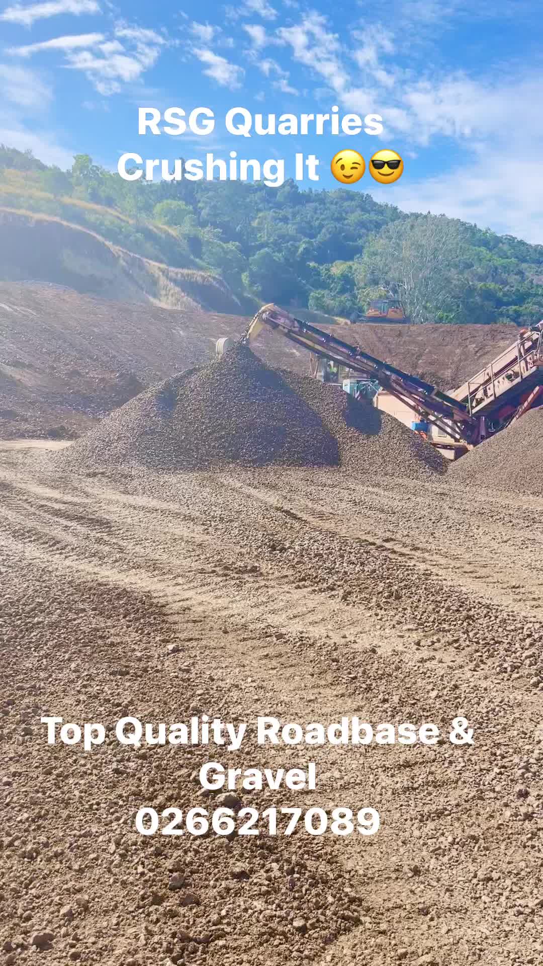 RSG Quarries literally crushing it 💪 Delivering top quality Roadbases ...