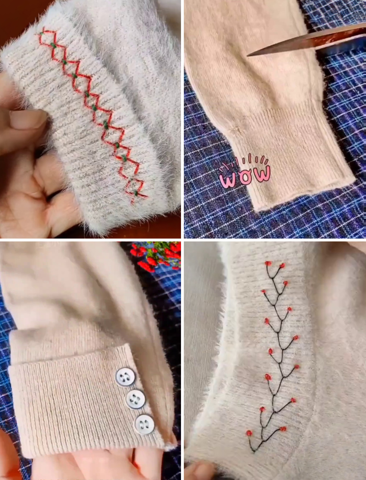 Easy DIY Embroidery Designs for Sweater :)
