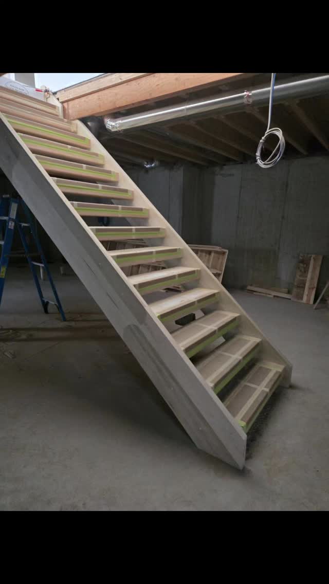 Heres a floating no riser stair for this custom home in Rochester Hills ...