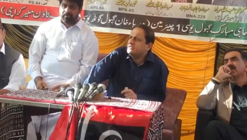 قبضہ مییر مرتضی وھاب کا گڈاپ ٹاون کراچی کا دورہ اور امتیاز احمد پالاری ...