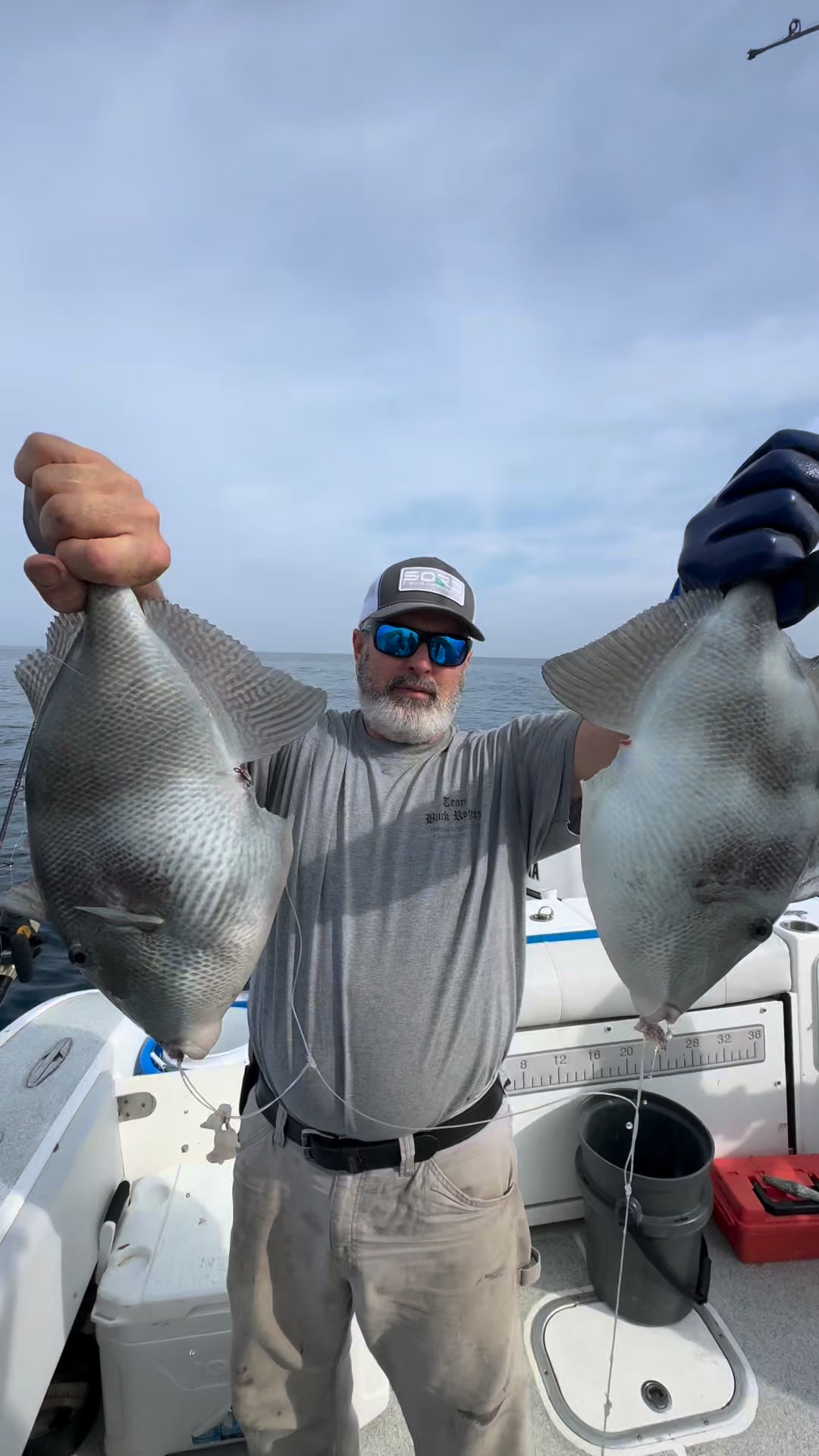 Catching triggerfish two at a time #triggered #triggerfish # ...