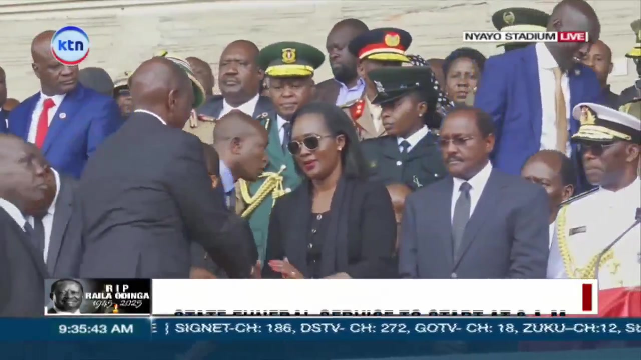 President William Ruto and First Lady Mama Rachel Ruto arrive at Nyayo ...