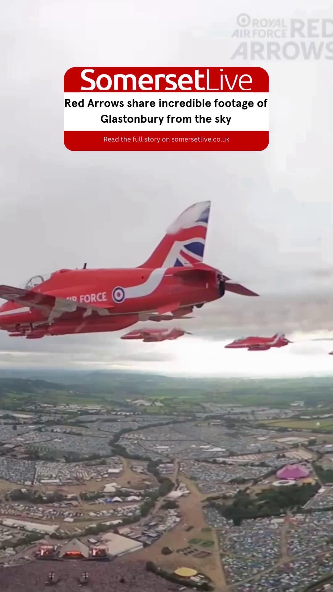 Red Arrows share incredible footage of their flight over Pulp's Common ...